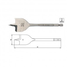 YATO Burghiu plat pentru lemn 32x152 mm, prindere ..